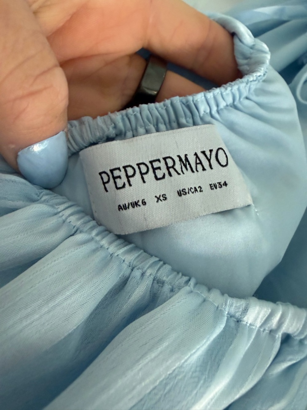 Peppermayo Parade Halter Mini Dress - Baby Blue - Picture 5 of 5